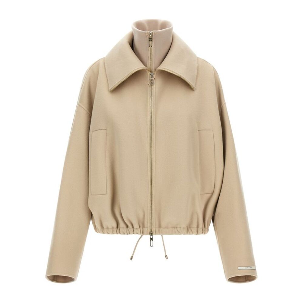 Sportmax Beige Wool Women's Bomber